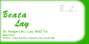 beata lay business card